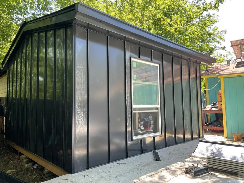 Black standing seam metal wall panels for Metal Roof Installation in Kittery